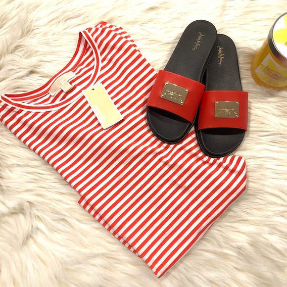 Nicole Miller Shoes - Nicole Miller Red Sandals